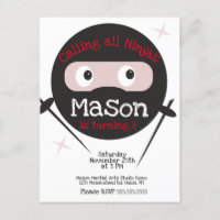 Ninja Martial Arts Karate Niños Cumpleaños Cualqui