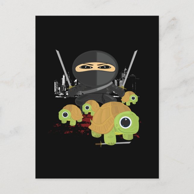 Postal Ninja y tortugas (Anverso)