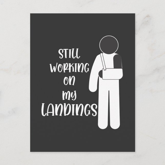 Postal Niño Acróbata de Recuperación de Brazo Roto (Anverso)