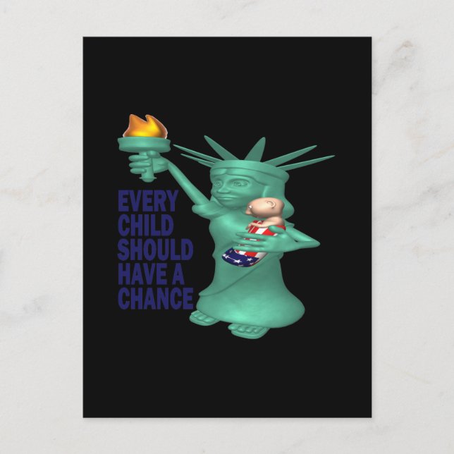 Postal Niño Americano (Anverso)
