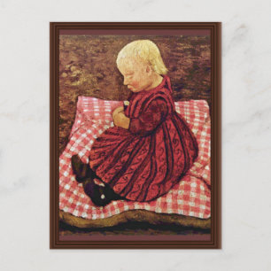 Postal Niño Bauer Con Pilares Rojos De Modersohn-Be