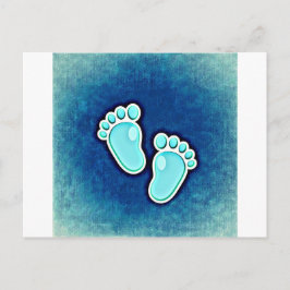 Postal niño bebé huellas lindas infantes cuna recién naci