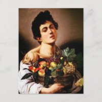 Niño Caravaggio con cesta de fruta