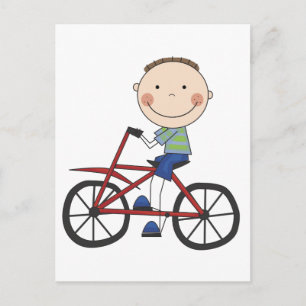 Postal Niño con camisetas y regalos para bicicletas