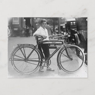 Postal Niño con foto antigua de B&W