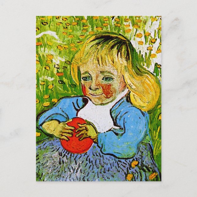 Postal Niño con Naranja Van Gogh Bella Artes (Anverso)