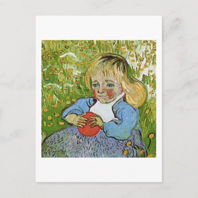 Postal Niño con Naranja, Vincent van Gogh (Anverso)