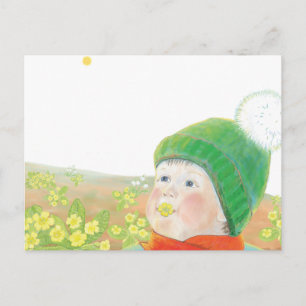 Postal Niño con Primorrosis salvaje