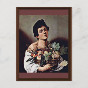 Postal Niño Con Una Cesta De Fruta De Miguel Ángel Merisi