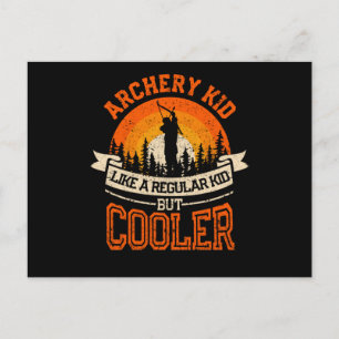 Postal Niño de Arquería Arco y Flecha Divertido para Niño