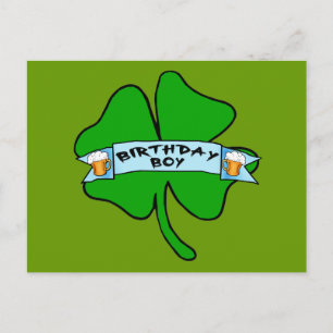 Postal Niño de cumpleaños con camisetas de Beer Mugs