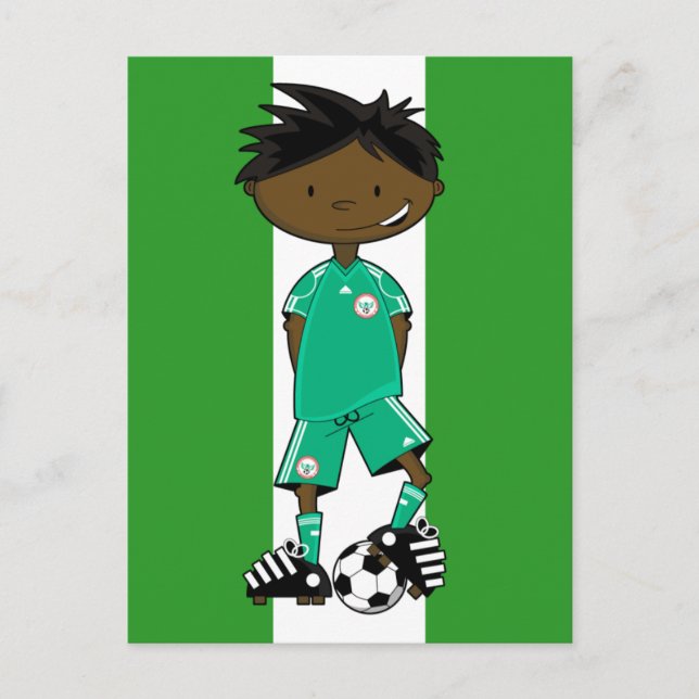 Postal Niño de la Copa Mundial de Fútbol de Nigeria (Anverso)
