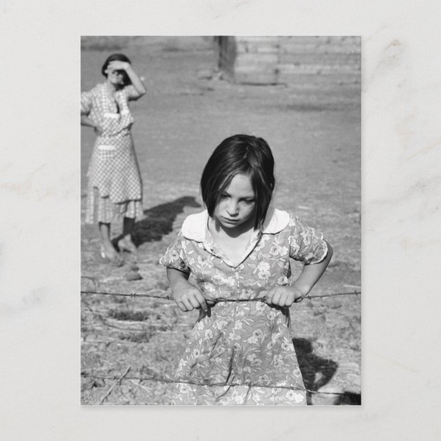 Postal Niño de la Gran Depresión (Anverso)