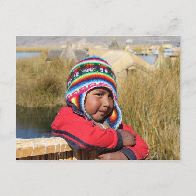 Postal Niño de Perú - Niño (Anverso)