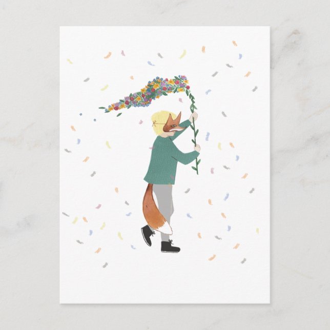 Postal Niño del Festival de Ilustracion Primavera de Mard (Anverso)