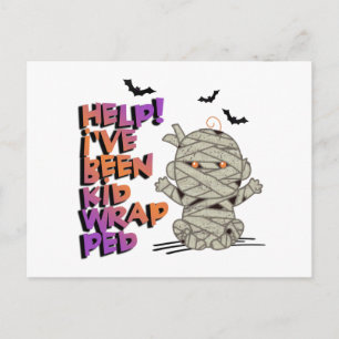 Postal Niño Divertido Mummy Bebé Naranja ID683