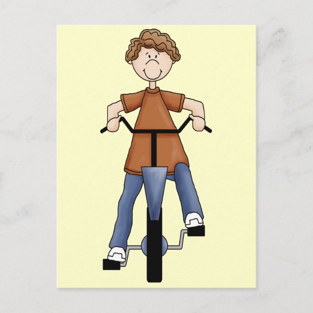 Postal Niño En Bicicleta (Anverso)