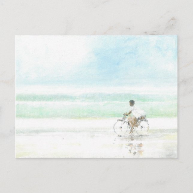 Postal Niño en bicicleta (Anverso)