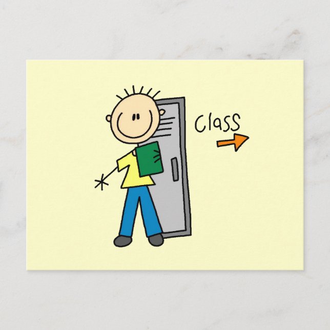 Postal Niño en la escuela (Anverso)