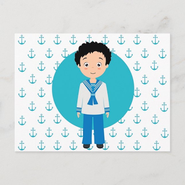 Postal Niño Marinero Primera Comunión (Anverso)