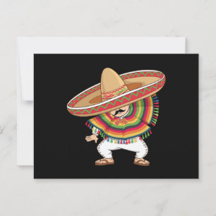 Postal Niño mexicano Dabbing Poncho Cinco de Mayo