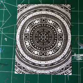 Postal Niño Moon Mandala Triple Bruja Luna