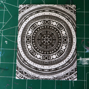 Postal Niño Moon Mandala Triple Bruja Luna