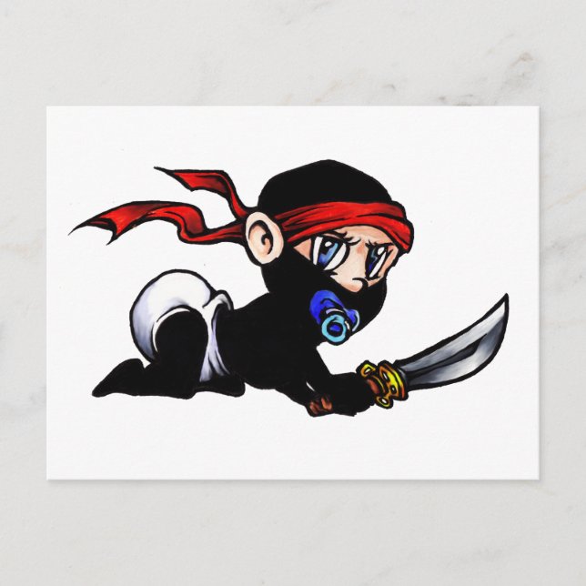 Postal Niño Ninja Infante Ninjutsu (Anverso)