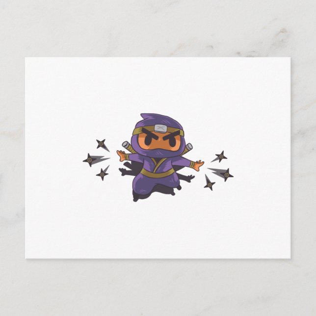 Postal Niño Ninja, lindo ninja (Anverso)