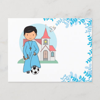 Postal Niño Primera Comunión Fútbol
