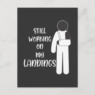 Postal Niño Stuntman Recuperándose de Brazo Roto