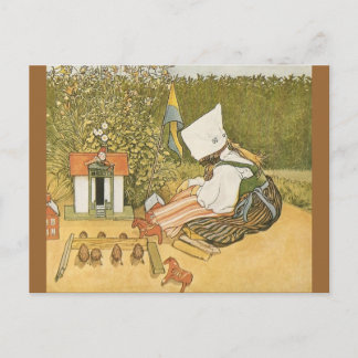 Postal Niño sueco con juguetes