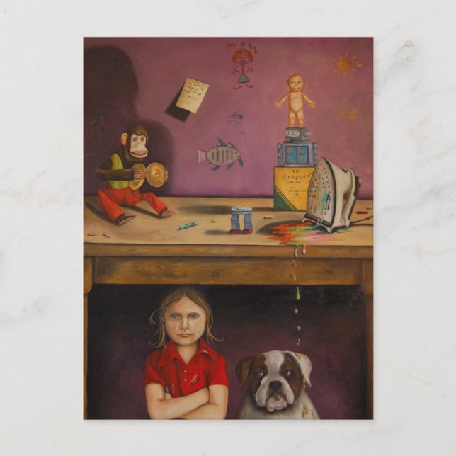 Postal Niño travieso (Anverso)