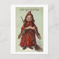 Niño vestido de rojo