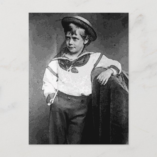 Postal Niño victoriano (Anverso)