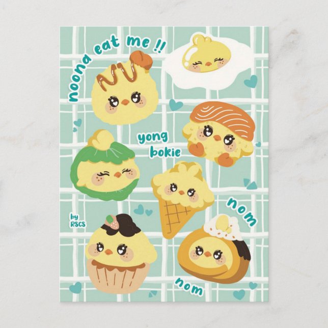 Postal Niños abandonados Felix BbokAri lindo postre (Anverso)