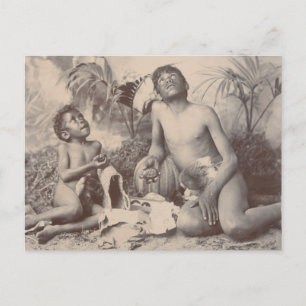 Postal Niños aborígenes australianos, 1896