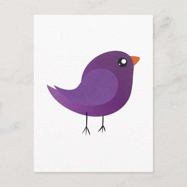 Postal Niños adorables pájaros (Anverso)