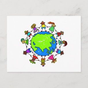 Postal Niños asiáticos