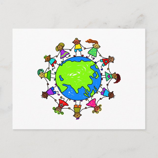 Postal Niños asiáticos (Anverso)