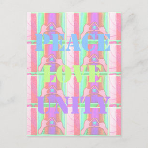 Postal Niños bebés Paz Amor Unidad Hakuna Matata diseño.p