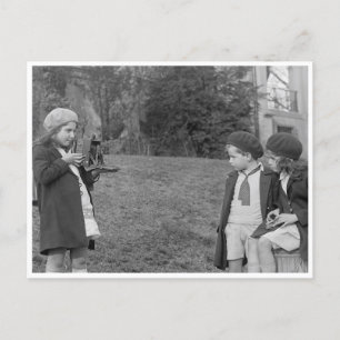 Postal Niños Con Cámara