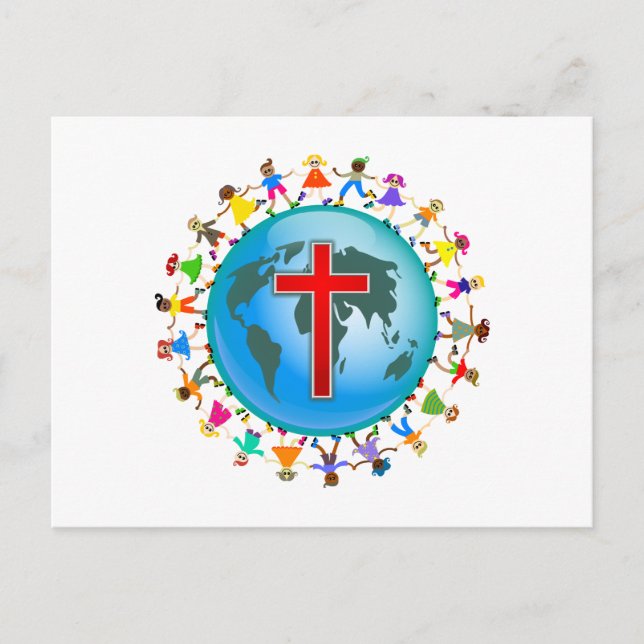 Postal Niños cristianos (Anverso)