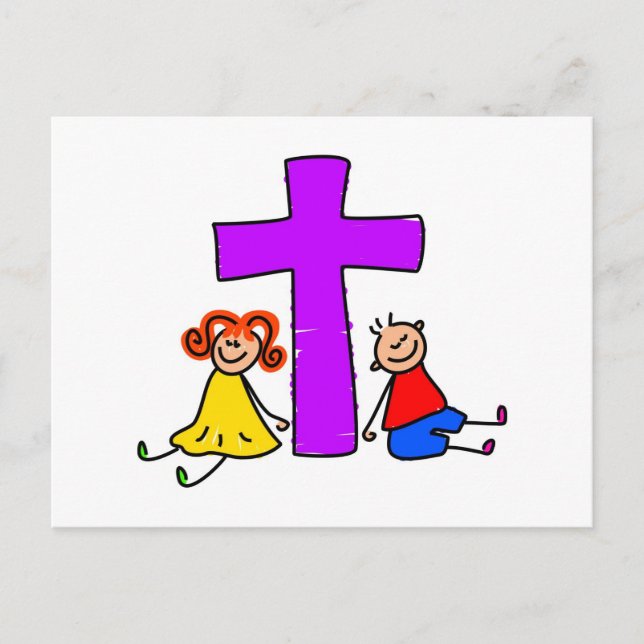 Postal Niños cristianos (Anverso)