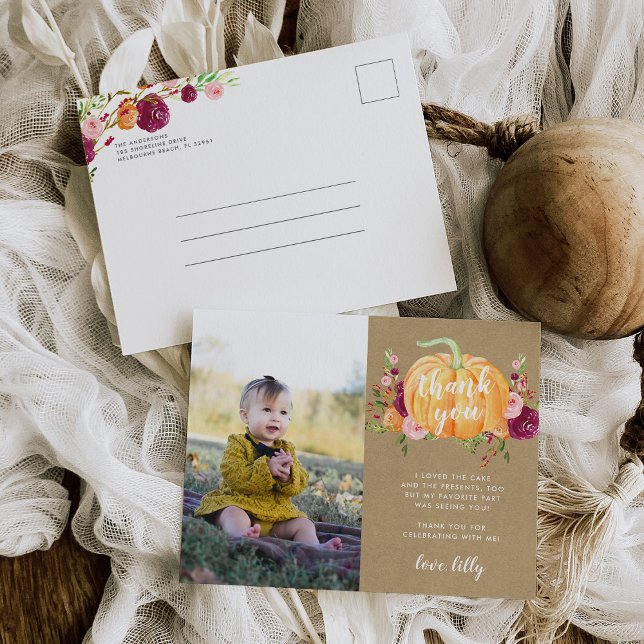 Postal Niños de la Calabaza de Otoño Fiesta de Cumpleaños (Subido por el creador)
