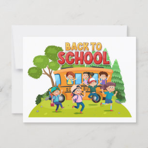 Postal Niños de la escuela secundaria
