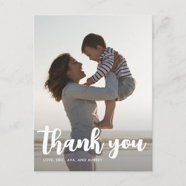 Postal Niños de la fiesta de cumpleaños gracias por escri (Anverso)