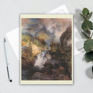 Postal Niños de la montaña, por Thomas Moran