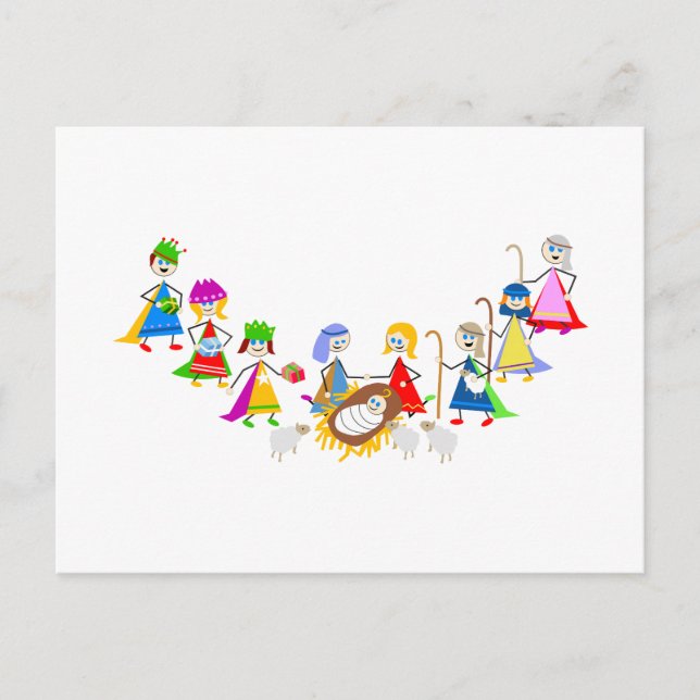 Postal Niños de la Natividad (Anverso)