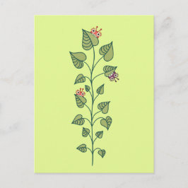 Postal Niños de la planta verde de la primavera corta